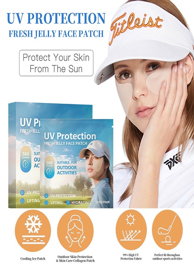 Easilydays UV-Protect Eye Patch, Golf Suncreen Patches Gel Cooling Jelly Eye Mask, Hydration & Lifting Mask for Unisex Outdoor Sports, Korean Skincare Sun Patches for Golf, Hiking, Tennis,5 Pairs - Image 2